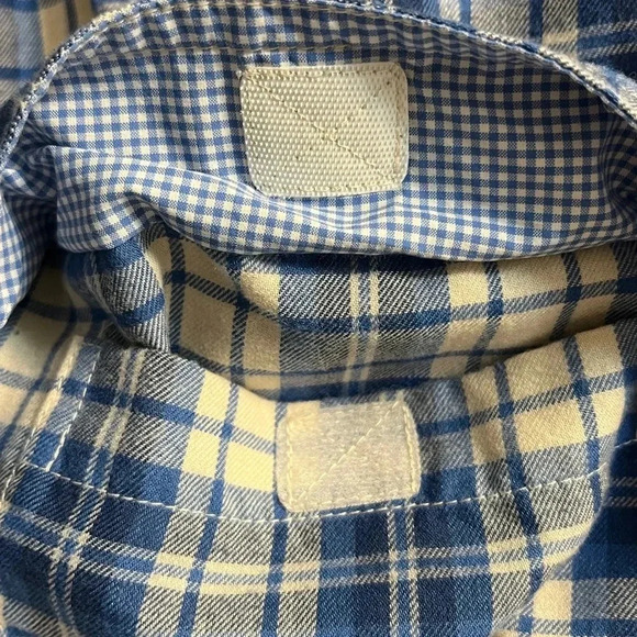 Vineyard Vines Harbor Blue White Flag Plaid Long Sleeve Shirt, Men’s Size Medium - Picture 6 of 14